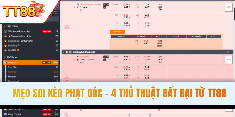 Mẹo Soi Kèo Phạt Góc - 4 Thủ Thuật Cược Bất Bại Từ TT88